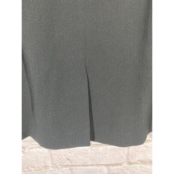 Garfield & Marks 16 Straight Black Ribbed Skirt Lined Slit Office Career 9782‎ - Picture 4 of 6